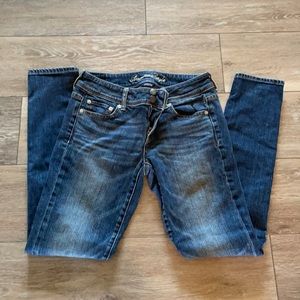 American Eagle Outfitters Women's Skinny Jeans - Dark Blue